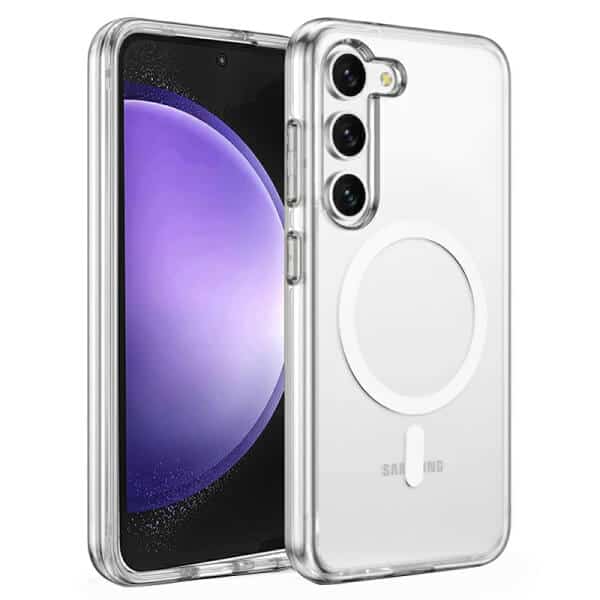 For Samsung Galaxy S23 | S23 FE | S23+ /S23 Plus | S23 Ultra MagSafe Magnetic Case with HaloLock Shockproof Scratch Resistant Back Clear Protective Cover For Samsung Galaxy S23 | S23 FE | S23+ /S23 Plus | S23 Ultra MagSafe Magnetic Case with HaloLock Shockproof Scratch Resistant Back Clear Protective Cover